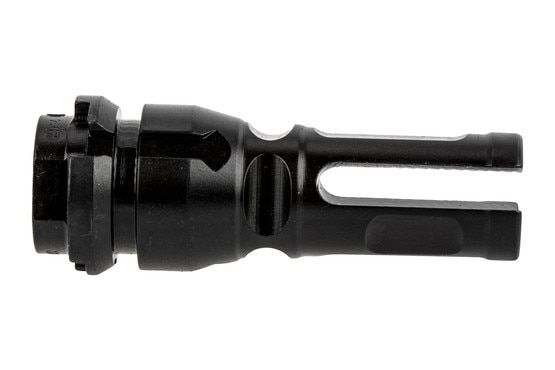 SOLGW .308 NOX flash suppressor features ports at 12 and 3 o'clock to reduce muzzle rise and keep you on target